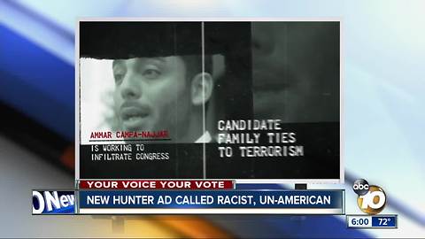 Your Voice Your Vote: New Hunter ad called racist, un-American