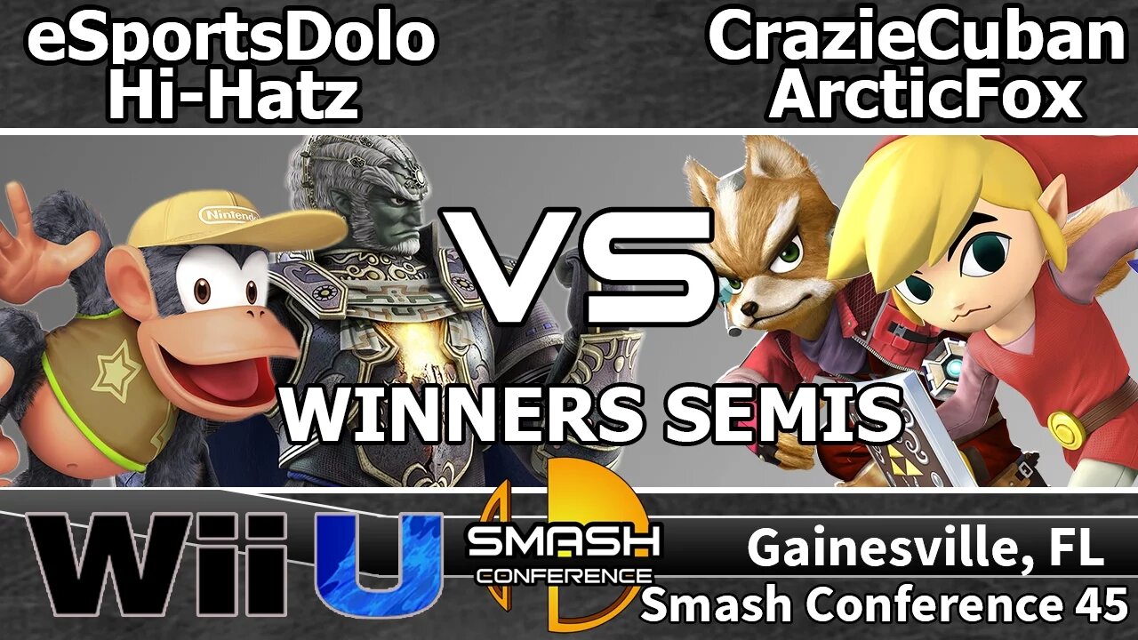 eSportsDolo & Hi-Hatz vs. CrazieCuban & ArcticFox - SSB4 Teams Winners Semis - SC45