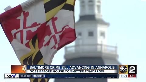 Baltimore crime bill before House of Delegates