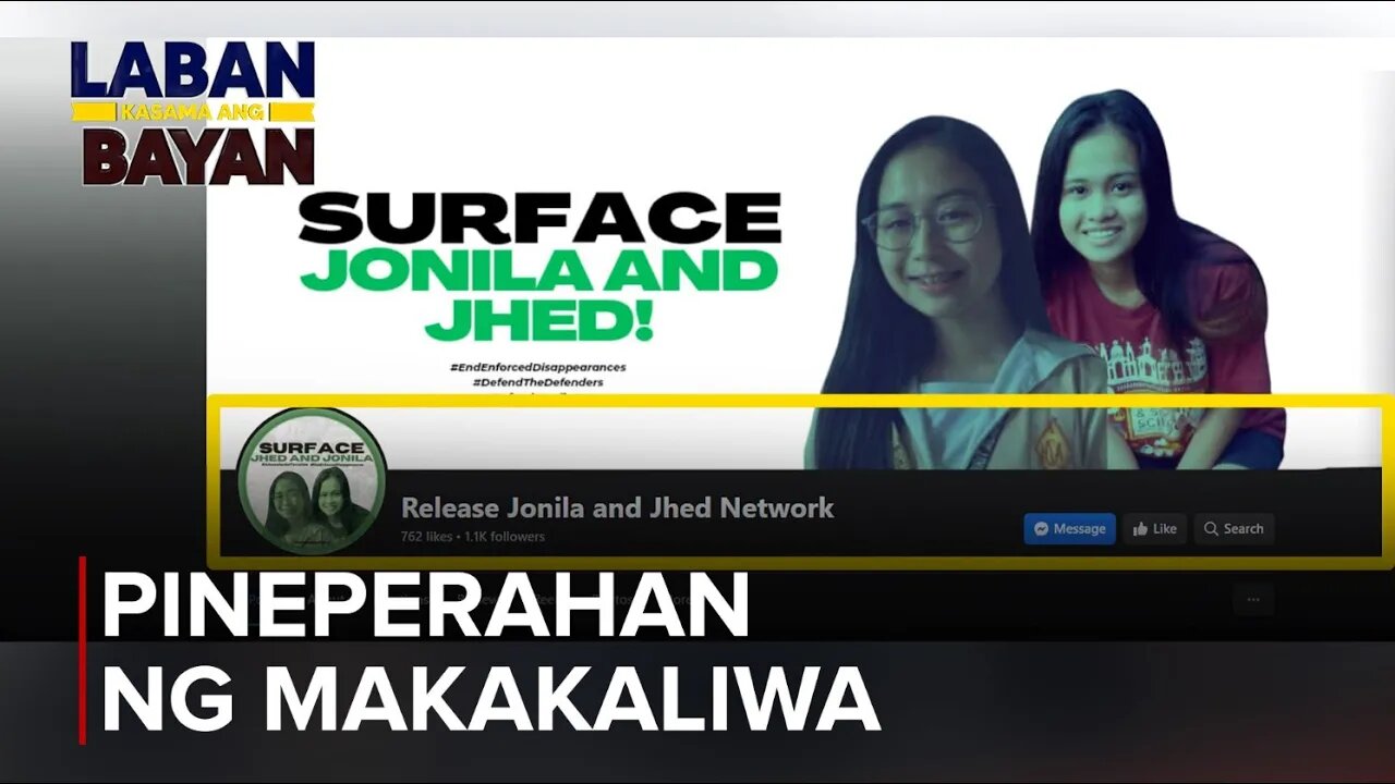 Pagkawala ng 2 estudyanteng aktibista na mula sa Bulacan State University, pinagkakaperahan