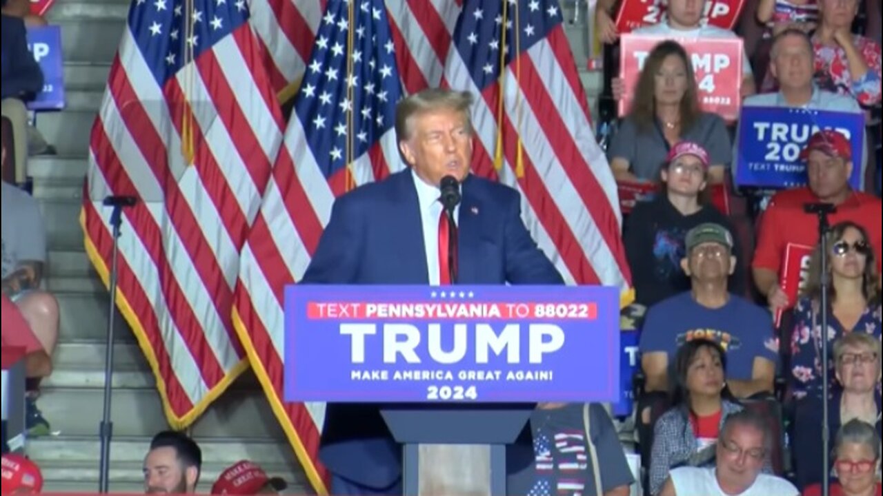 Donald Trump speaks at Erie Insurance Arena