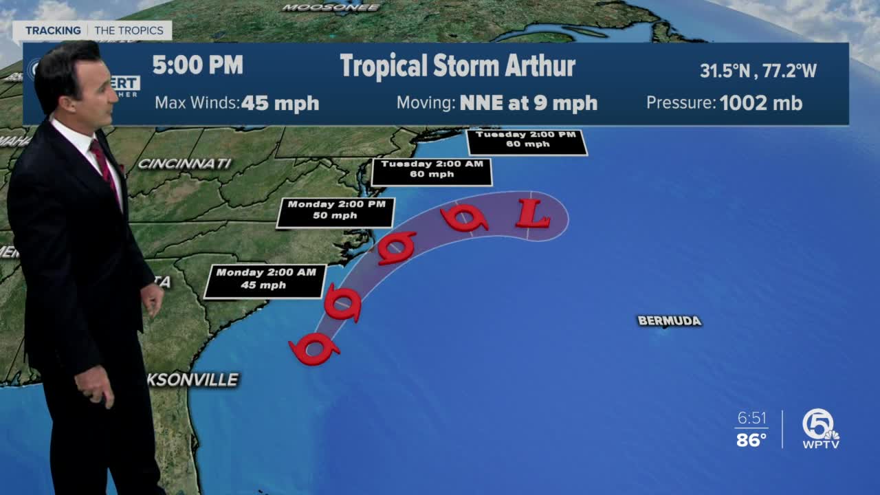 Tropical Storm Arthur update 5/17/20 7pm