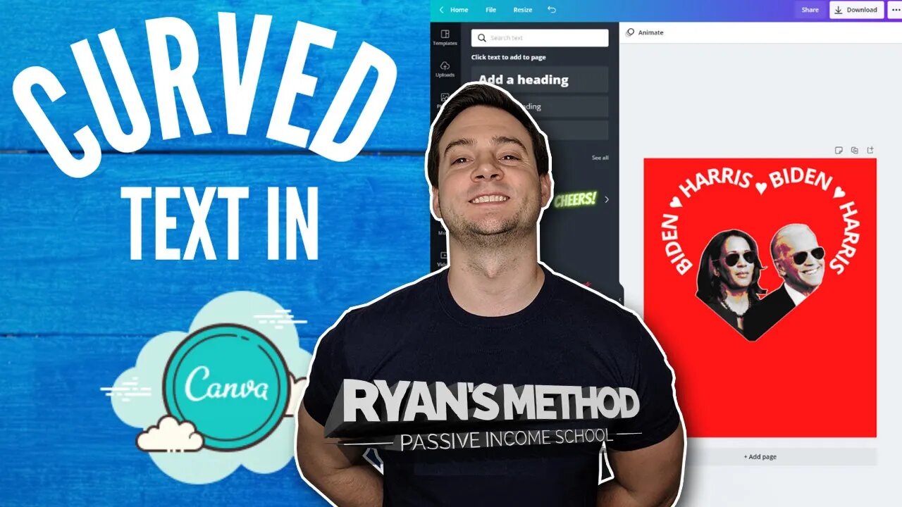 How to Create CURVED TEXT in Canva (2021)