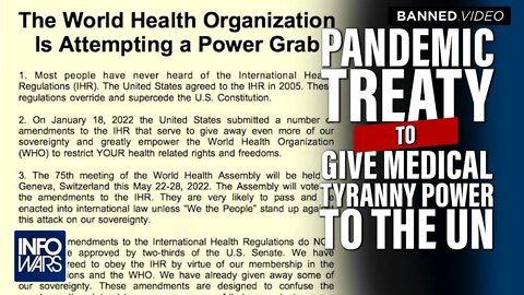 Pandemic Treaty to Give Global Medical Tyranny Control to UN