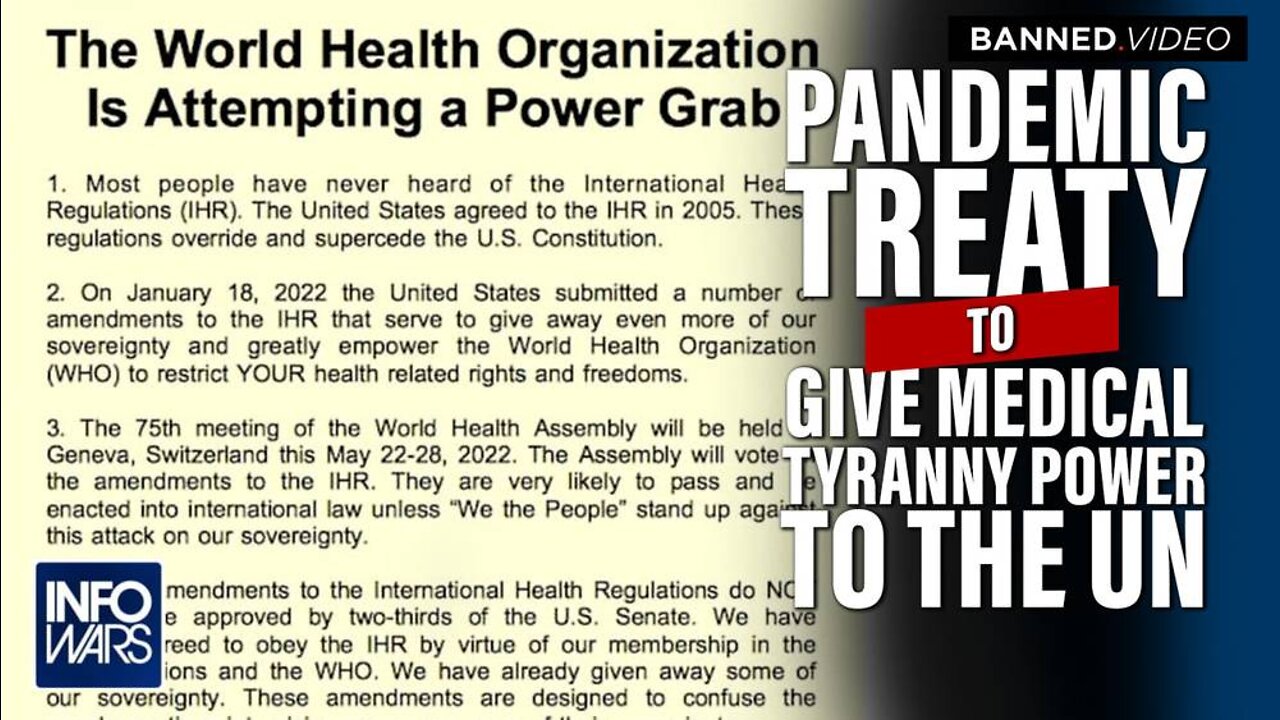 Pandemic Treaty to Give Global Medical Tyranny Control to UN