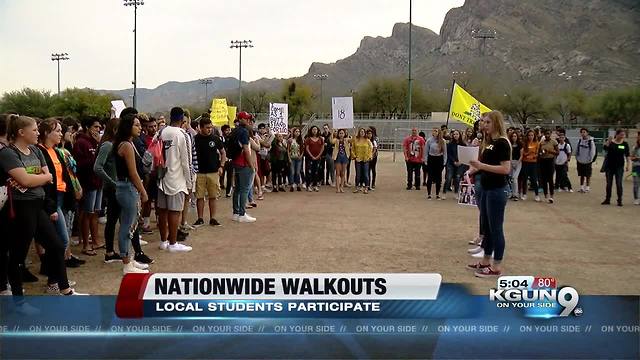 Students walkout of Canyon Del Oro High School