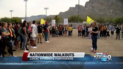 Students walkout of Canyon Del Oro High School