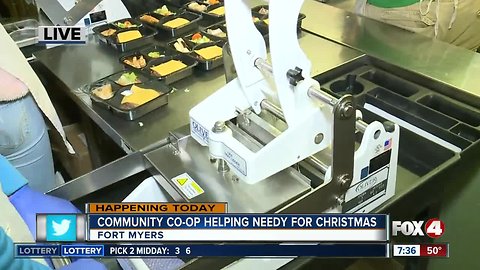 Community Co-op helping needy for Christmas - 7:30am live report