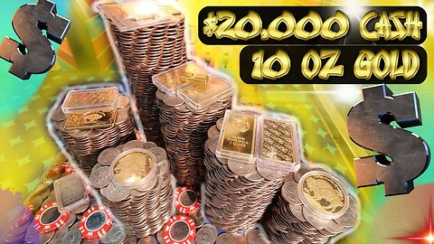 $20,000 Tower Ending!! Most Gold EVER!! High Limit Coin Pusher ASMR..