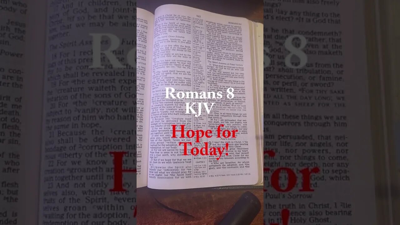 Hope for Today Romans 8 #shorts #shortsyoutube #wordofgod #bibleverse