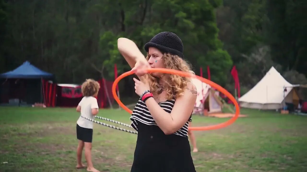 Having Fun With A Hula Hoop