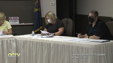 Leonard Village Council 10-11-21