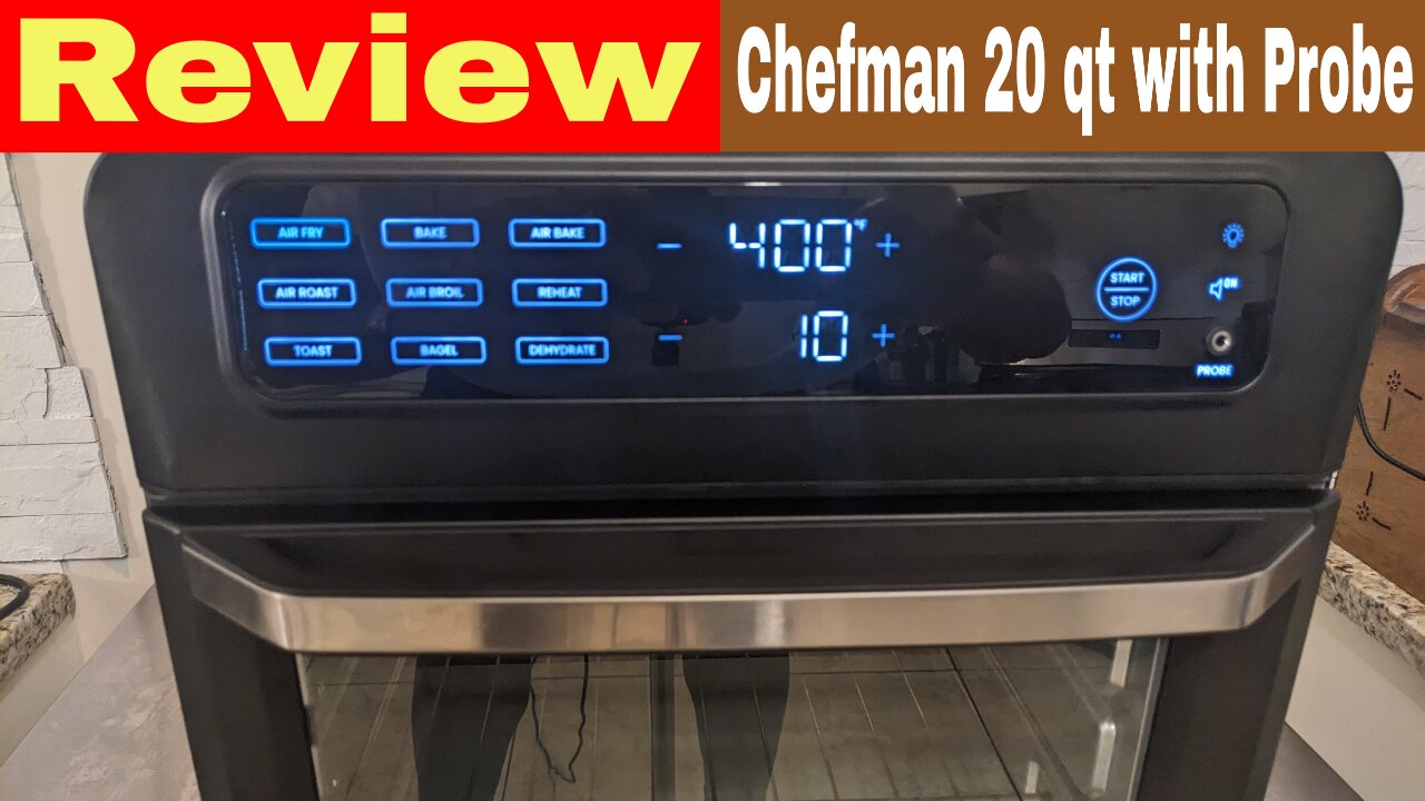 Chefman 20 qt. 12-in-1 Air Fryer Oven with Probe Thermometer