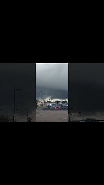 Tornado passing through Compton, yesterday.