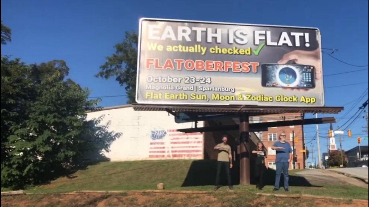 Flat Earth Flatoberfest billboard party ✅