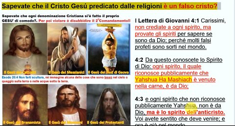 Verità dura da accettare: Sapevate che il Cristo Gesù predicato dalle religioni è un falso cristo?