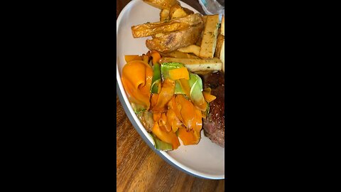 Top-of-the-line, great steak and salad