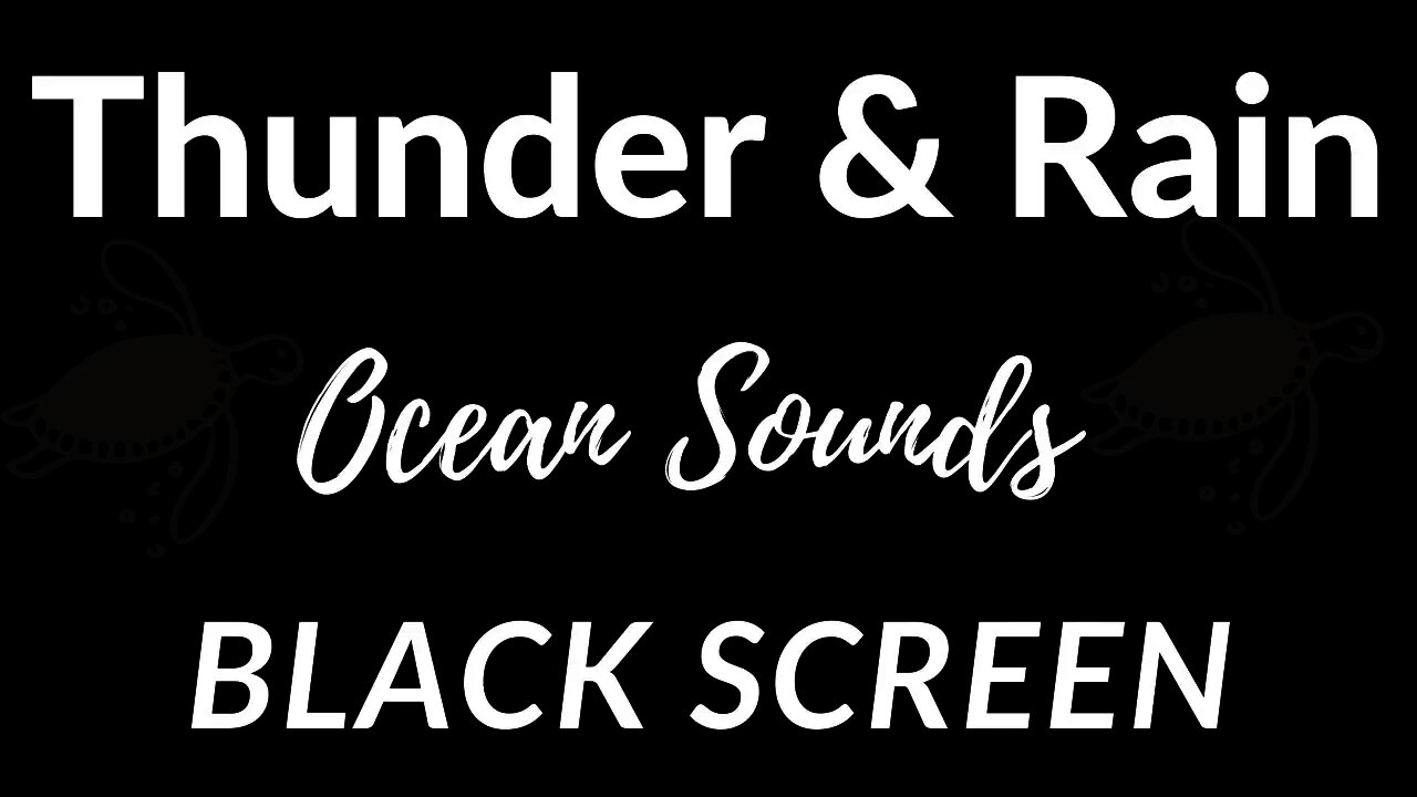 Rain Sounds Thunder and Ocean Waves for Sleeping Dark Screen 3 Hours Sleep Relaxation Meditation