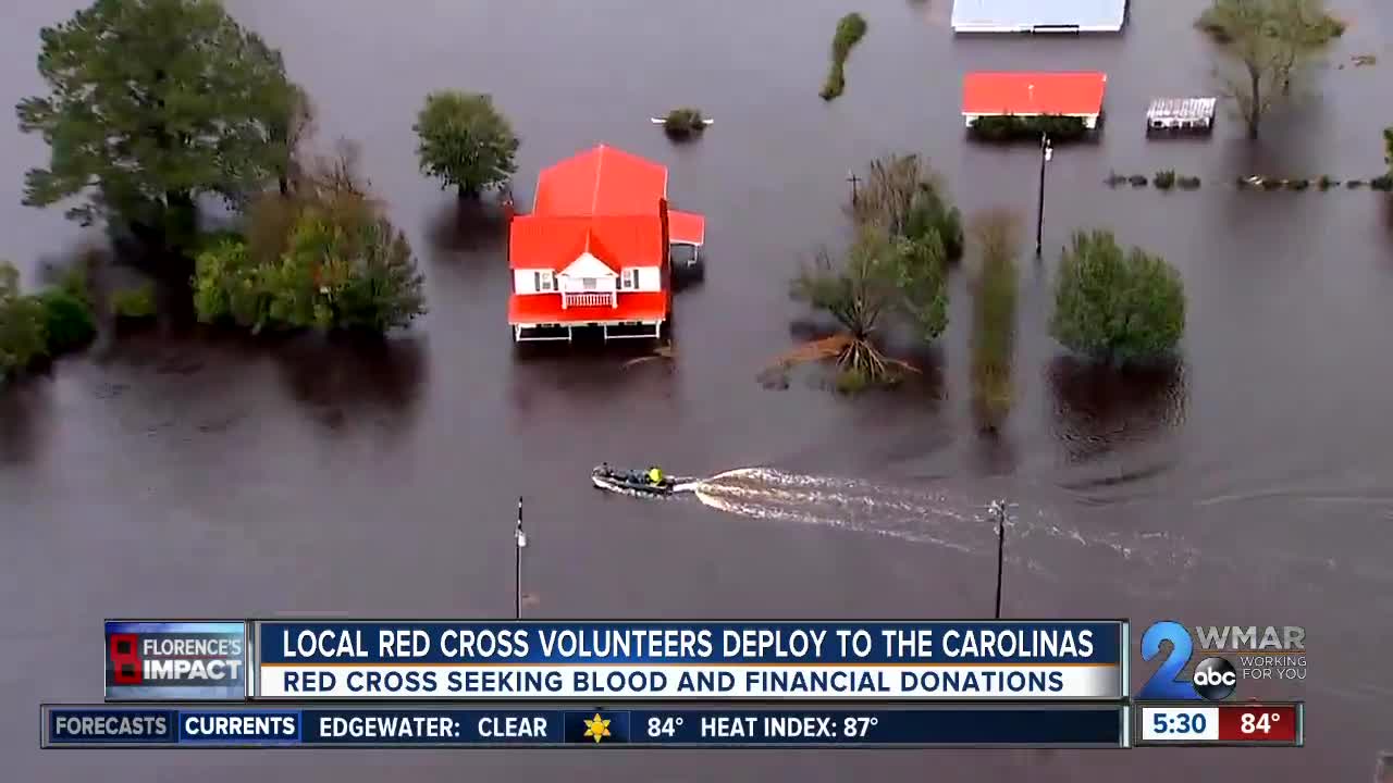 Local Red Cross volunteers deploy to the Carolinas to help those affected by Hurricane Florence