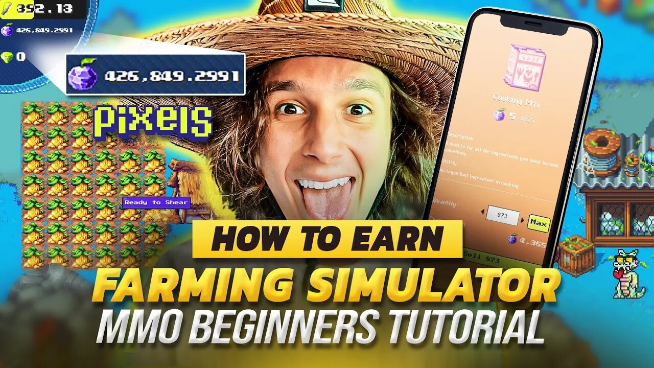 Pixels - How to earn money $$ playing pixels for beginners | Farming simulator