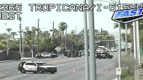 Crash closes Tropicana Avenue near U.S. 95