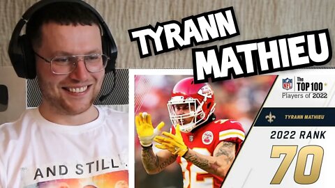 Rugby Player Reacts to TYRANN MATHIEU (New Orleans Saints, S) #70 NFL Top 100 Players in 2022