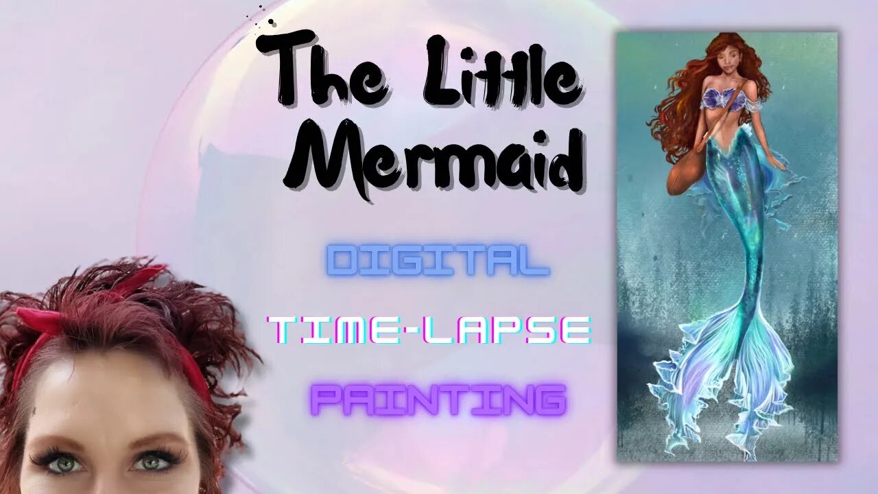 The Little Mermaid 2023, Digital Art, Time-Lapse, in Procreate.