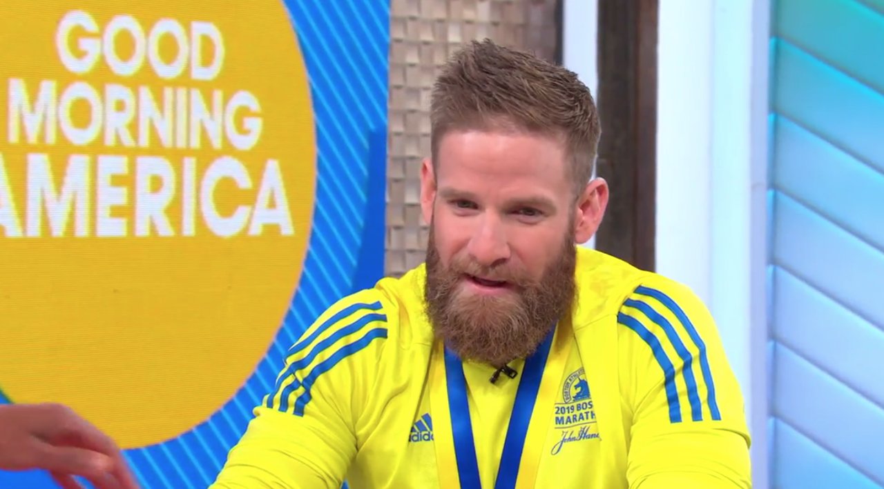 Tallmadge veteran who crawled across the Boston Marathon finish line appears on GMA