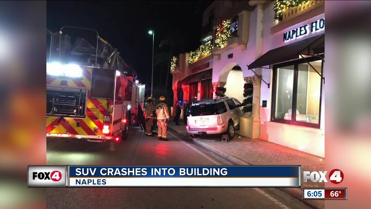 SUV crashes into Naples business Sunday night