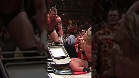 GRAPHIC WWE CONTENT!! Randy orton with the steel chair to triple H head #shorts
