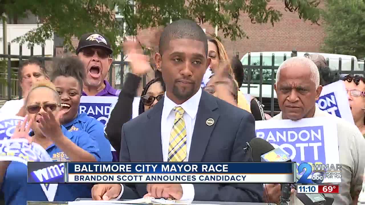 Baltimore City Council President Brandon Scott announces run for Mayor