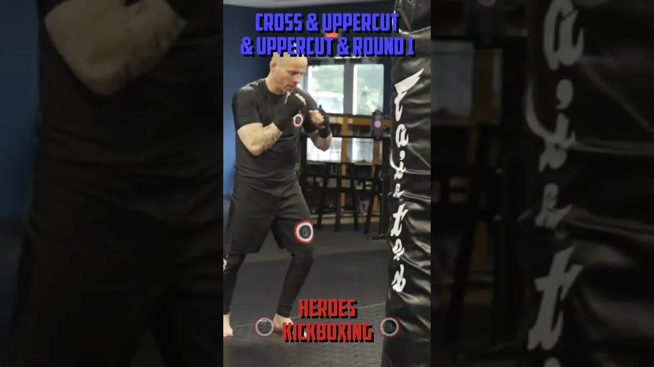 Heroes Training Center | Kickboxing "How To Double Up" Cross & Uppercut & Uppercut & Round 1 #Shorts