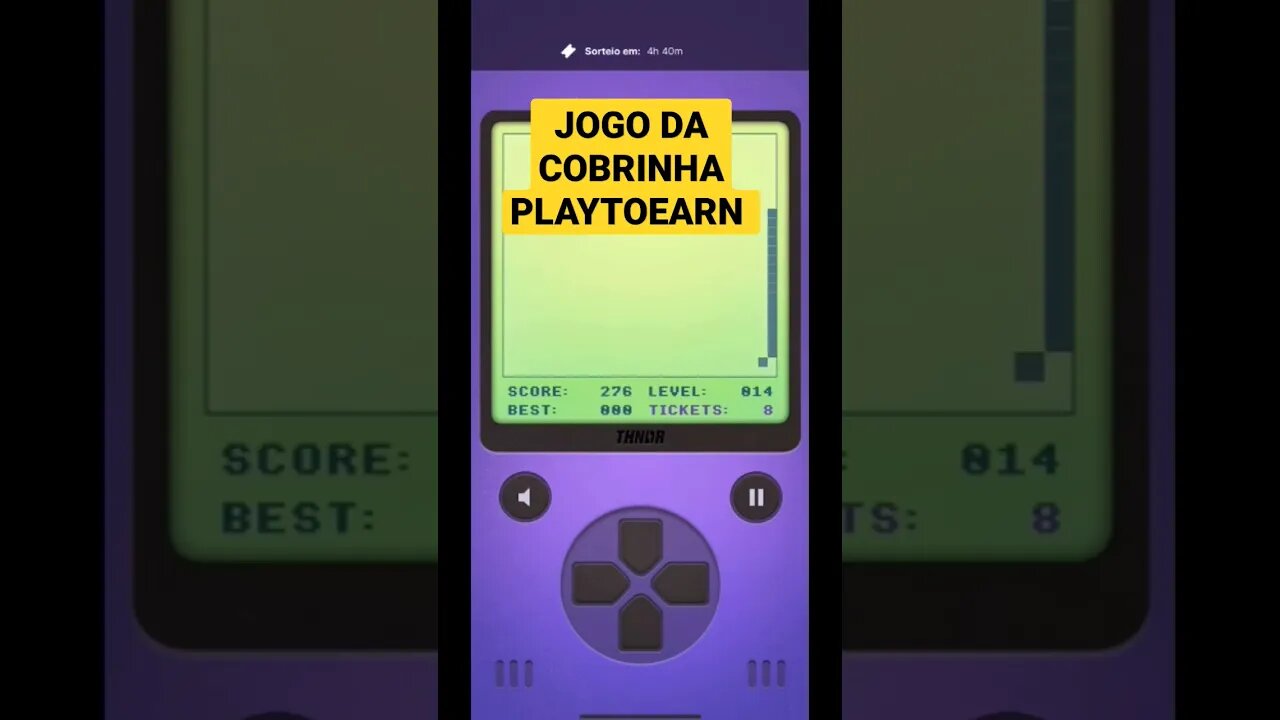 JOGO DA COBRINHA COM PONTUAÇÃO VALENDO BITCOIN