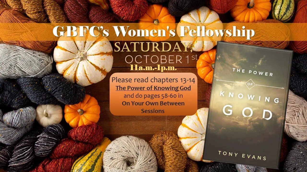 GBFC's Women’s Fellowship October 1, 2022