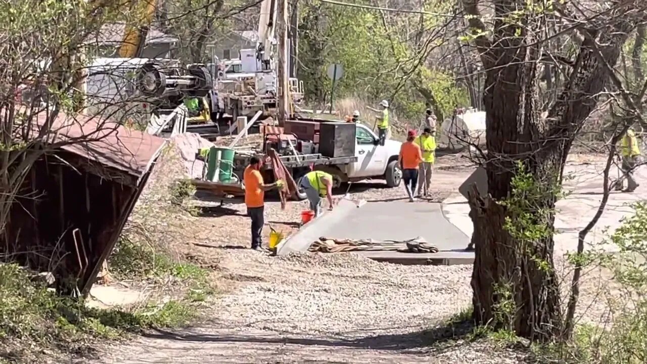 Concrete for my driveway is in!!! Road construction project.