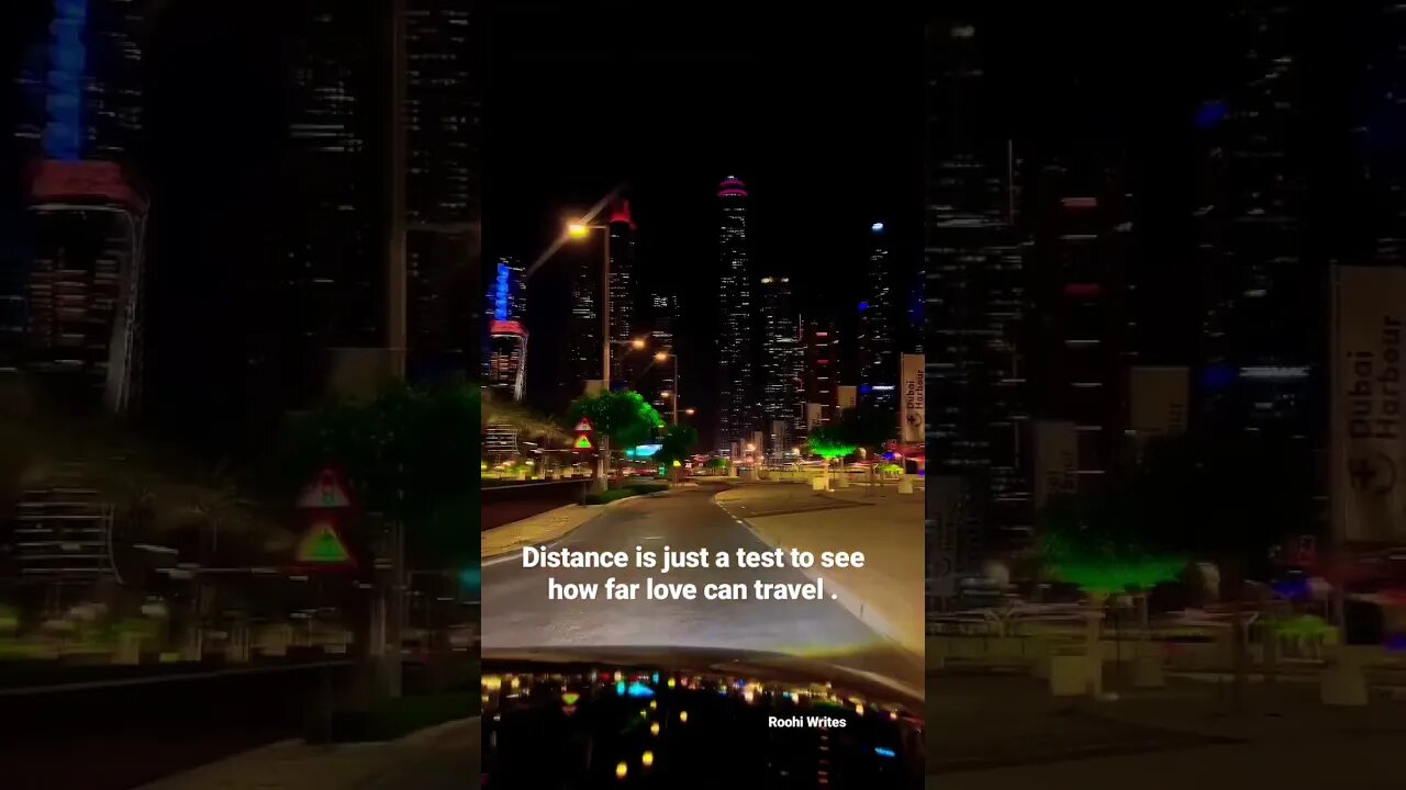 Distance is just a test tou see how far love can travel 🧳||Roohi Writes|| #lovequote #deeplines