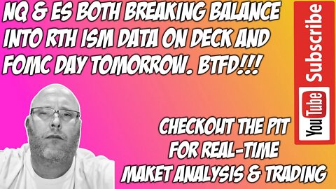 Balance Leads To Imbalance - ES NQ Futures Premarket Trade Plan - The Pit Futures Trading