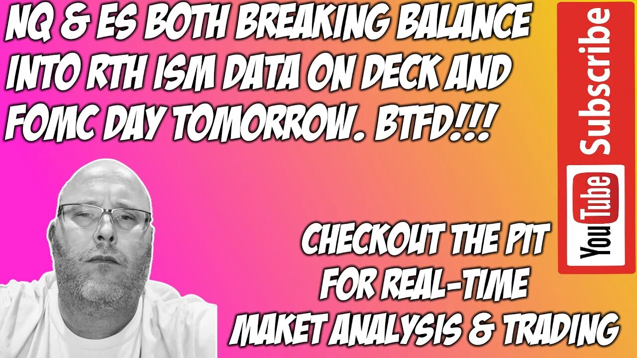 Balance Leads To Imbalance - ES NQ Futures Premarket Trade Plan - The Pit Futures Trading