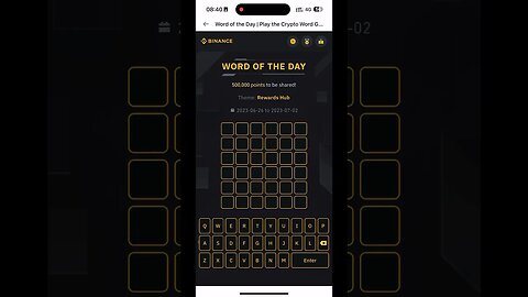 Binance WODL 26 June 2023 #binance #wodl #cryptocurrency #quizanswers #binancequiz #6letters #shorts