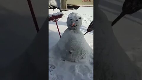 Witchy snowman in Russia #marino #ofw #russia #snowfall #viralreels #shortvideo #trending
