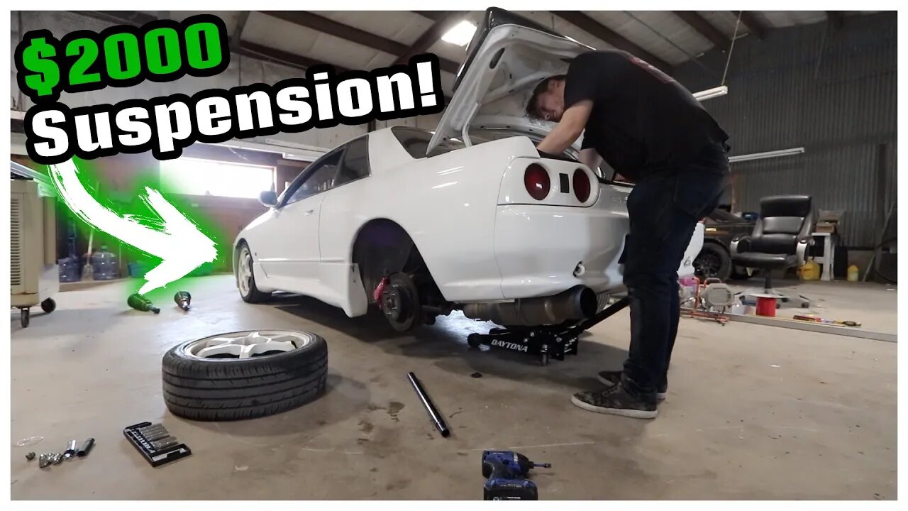 Installing $2000 suspension on my R32 GTR Skyline!