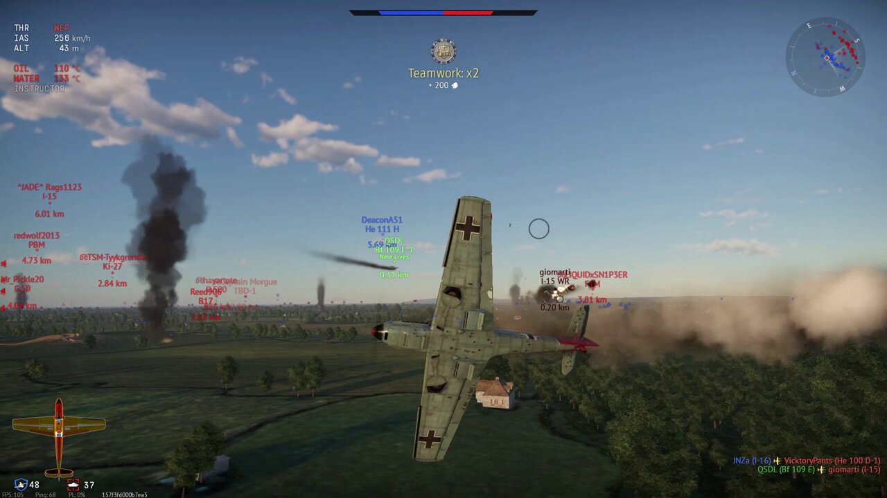 War Thunder - Pair of immortal BF 109 E-1 wingmen / Paar unsterblicher BF 109 E-1 Wingmen