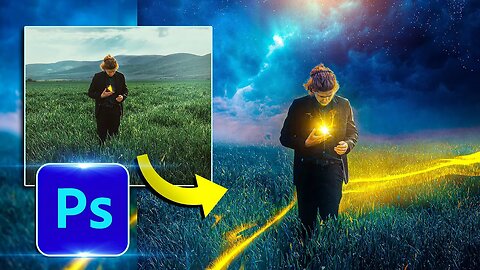 MAGICAL GLOWS - Photoshop speedart. #mrhires #photoshop #borisfx #1000subscriber