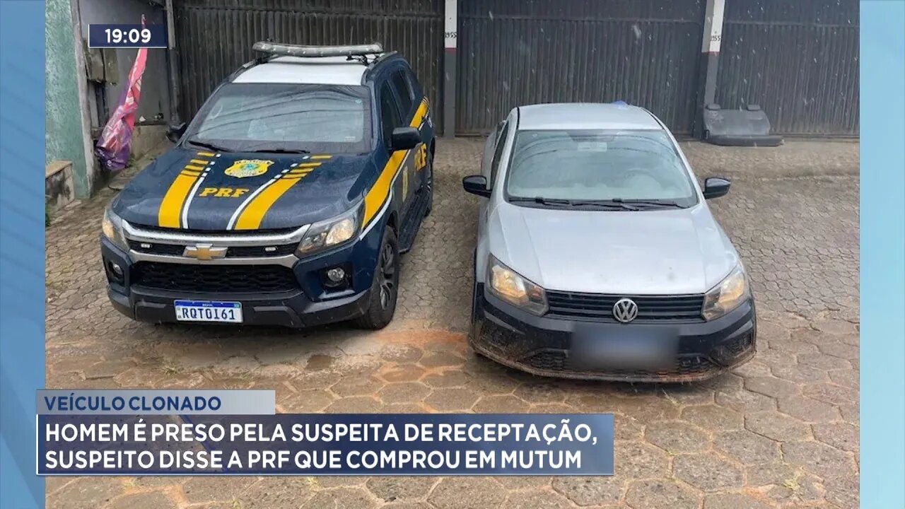 Veículo Clonado Homem é Preso pela Suspeita de Receptação, Suspeito disse a PRF que Comprou em Mutum