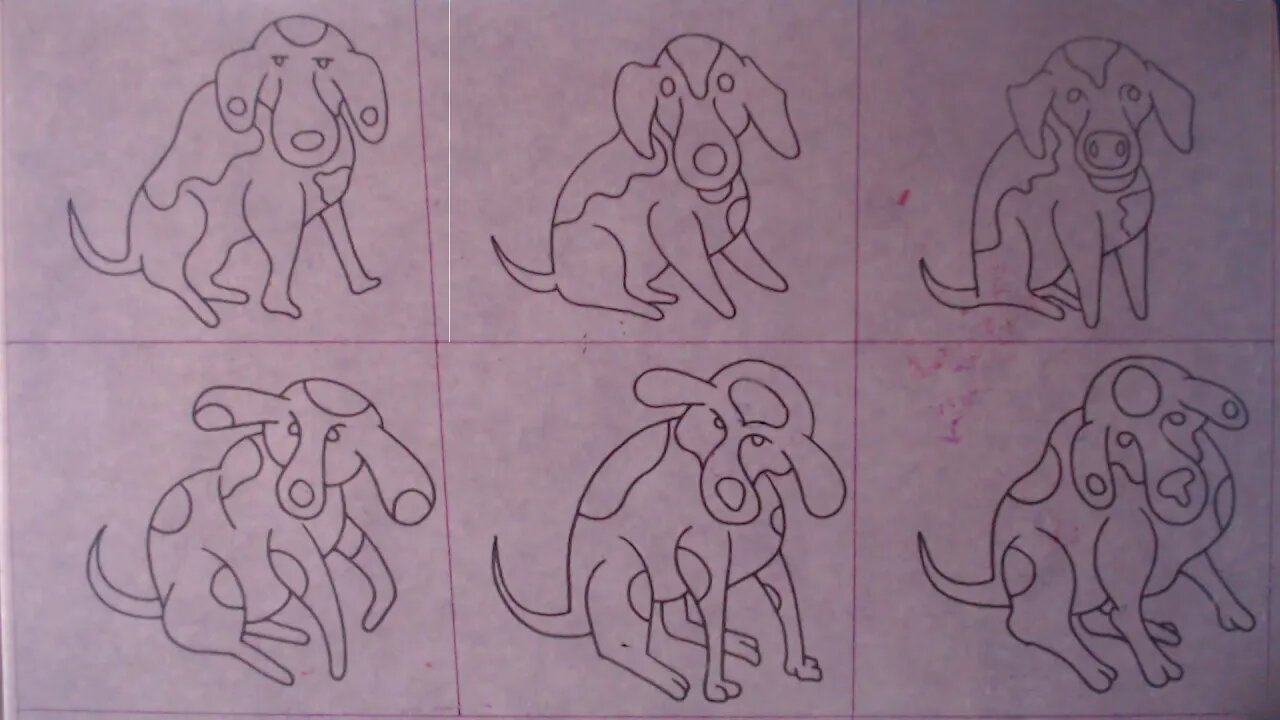 Sketching Symmetry: Mastering Ligne Claire with Six Playful Pups