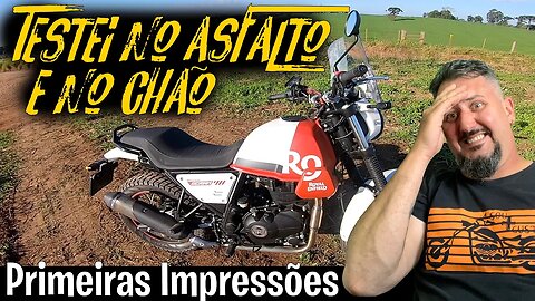 TESTEI a ROYAL ENFIELD Scram 411 no asfalto e NO CHÃO: PRIMEIRAS IMPRESSÕES