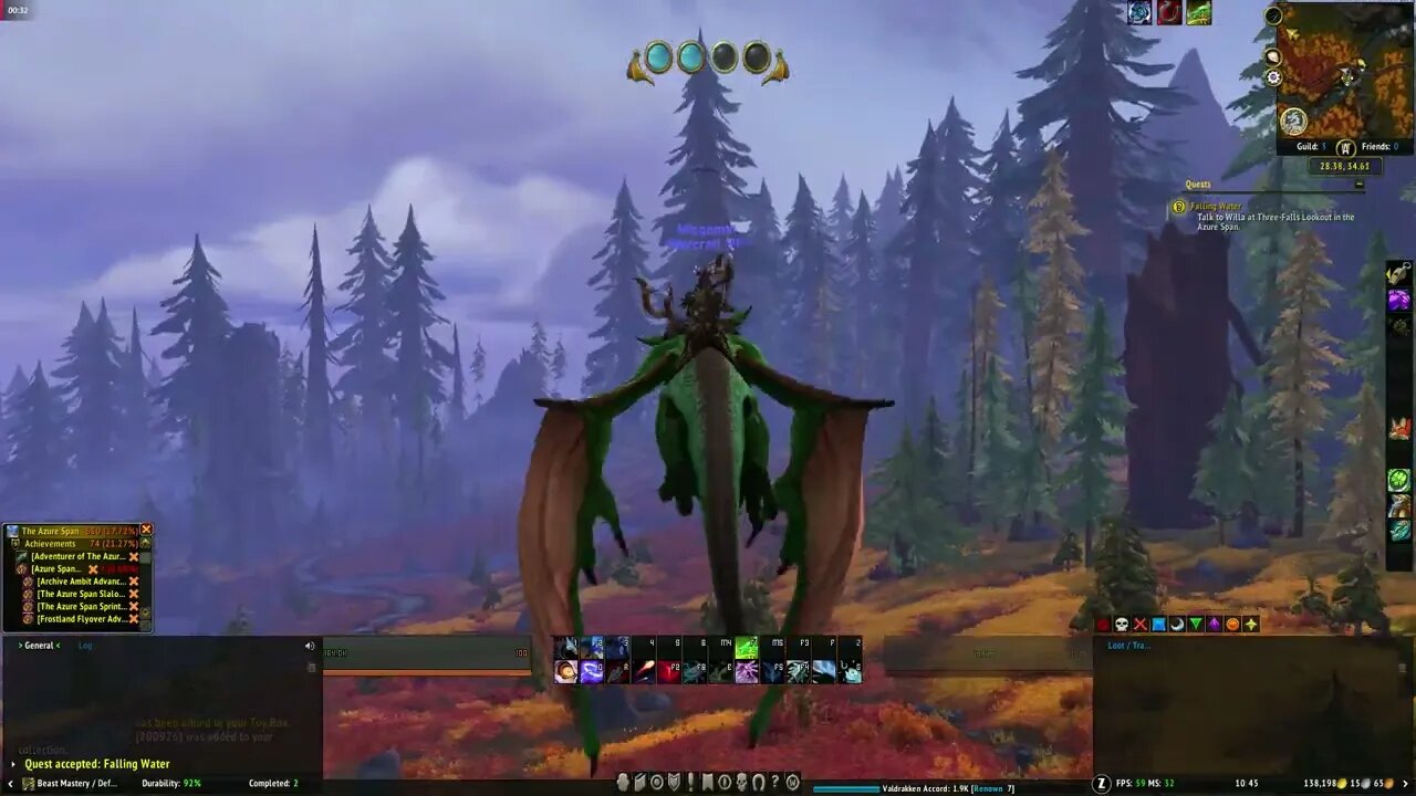 World of Warcraft Dragonflight Falling Water