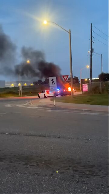 Vehicle Fire In Vaughan Ontario