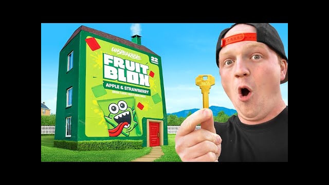 I Survived 24 Hours In My Fruit Snack House!