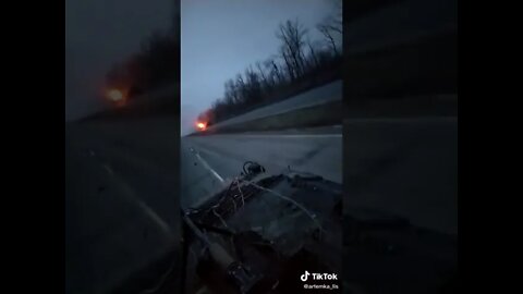 Ukraine War - Burning BMP-1